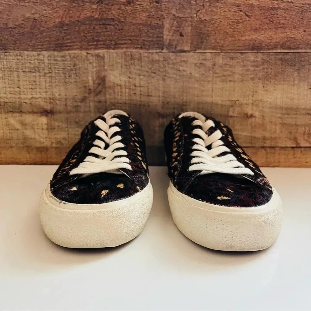 Madewell Sidewalk Low-Top Sneakers in Painted Leopard Colorblock Calf Hair - Picture 5 of 10